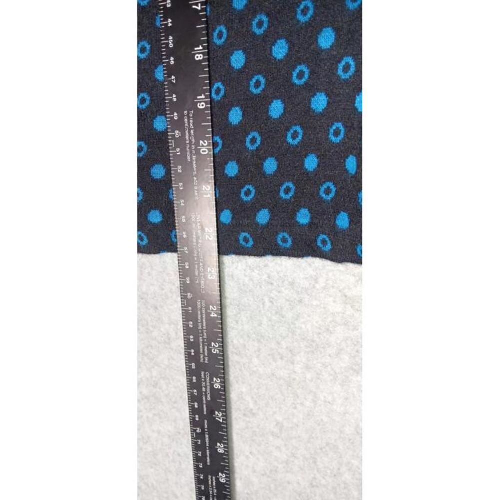 Bobbie Brooks Sweater Womens Size Medium Black Blue Dots Padded Shoulders - Picture 7 of 12